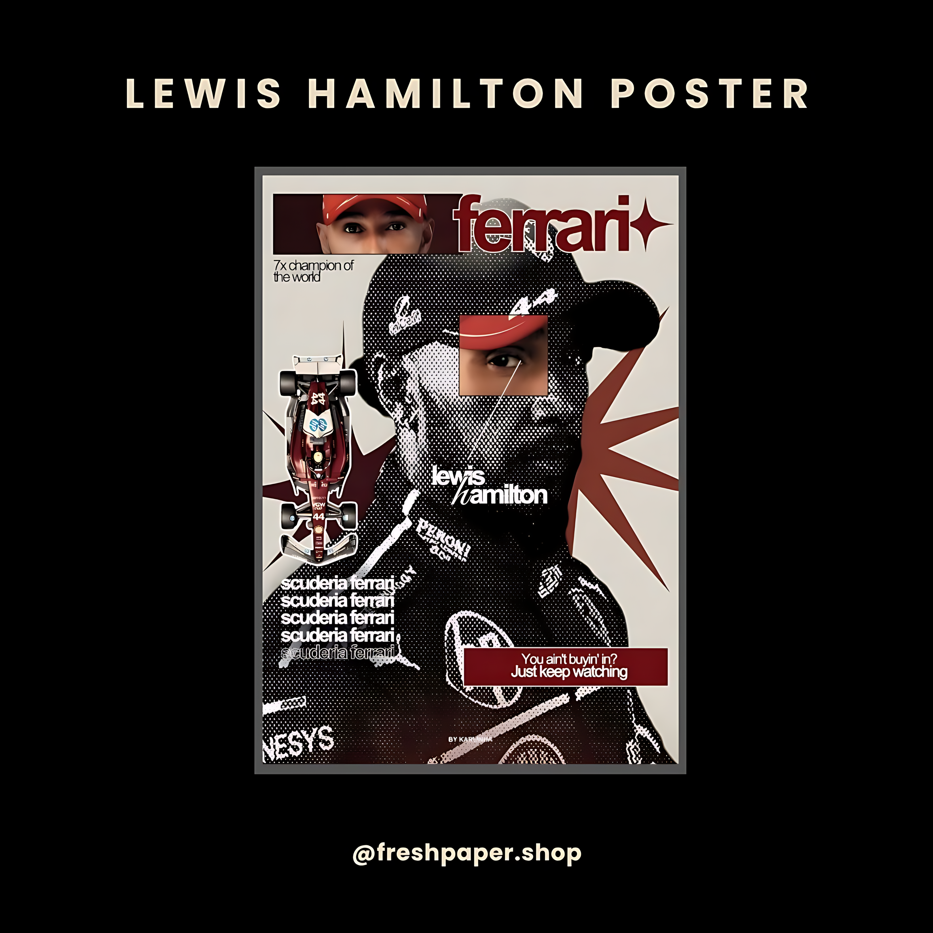 Lewis Hamilton Poster | Formula 1 | Sports – FreshPaper