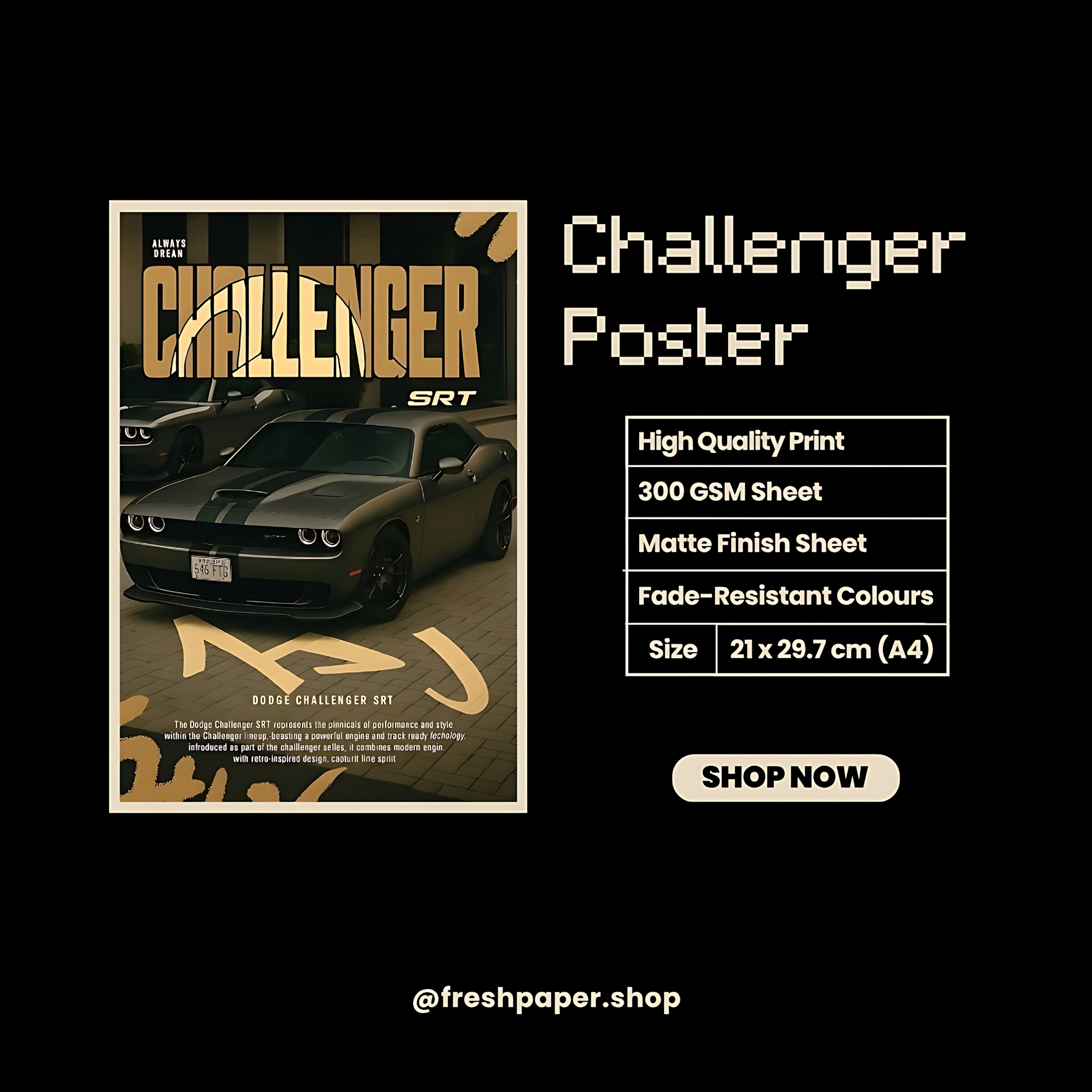 Dodge Challenger SRT Poster | Cars Posters #1