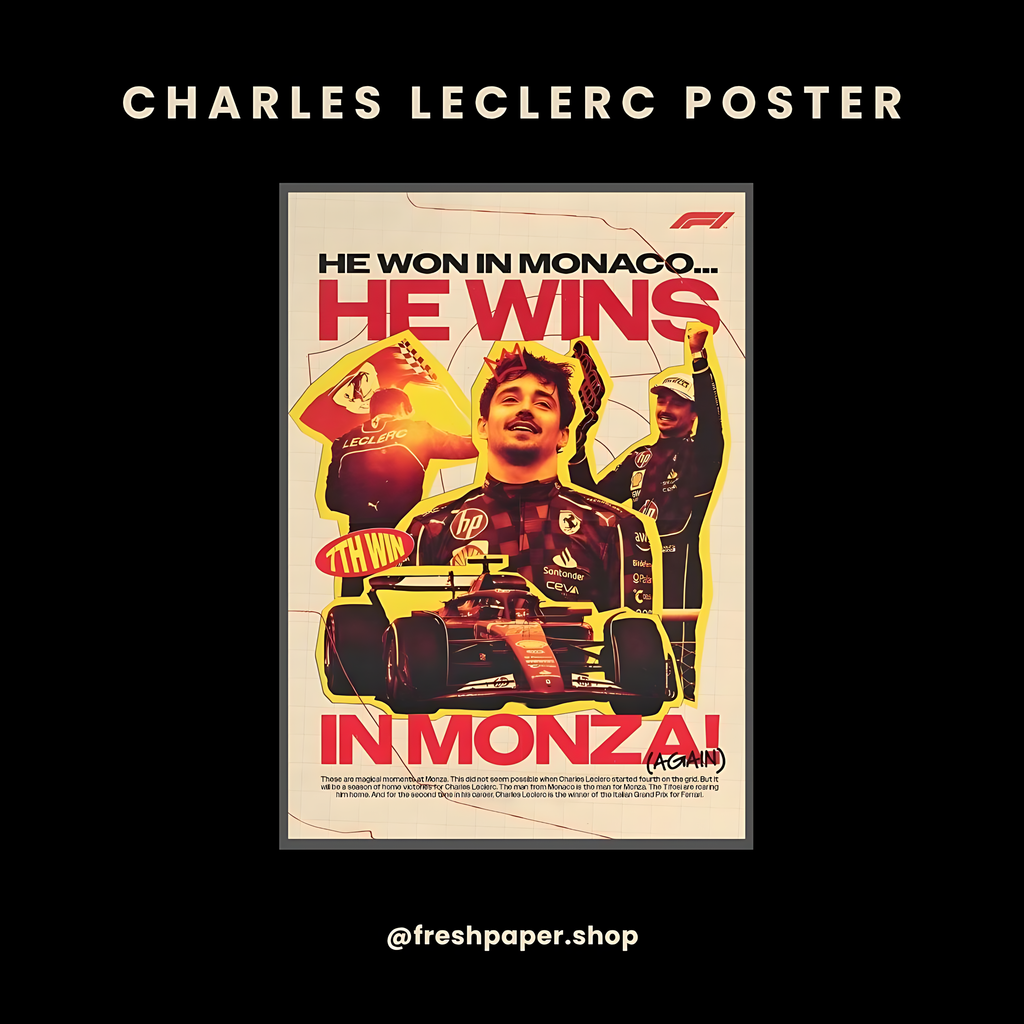 Charles Leclerc F1 Wall Art Poster — Buy Online India | FreshPaper