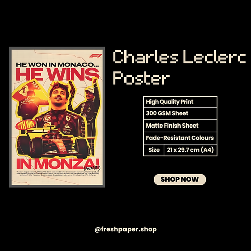 Charles Leclerc Poster #1 | Formula 1 | Sports