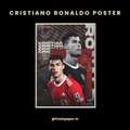Cristiano Ronaldo poster with multiple images and text on a black background