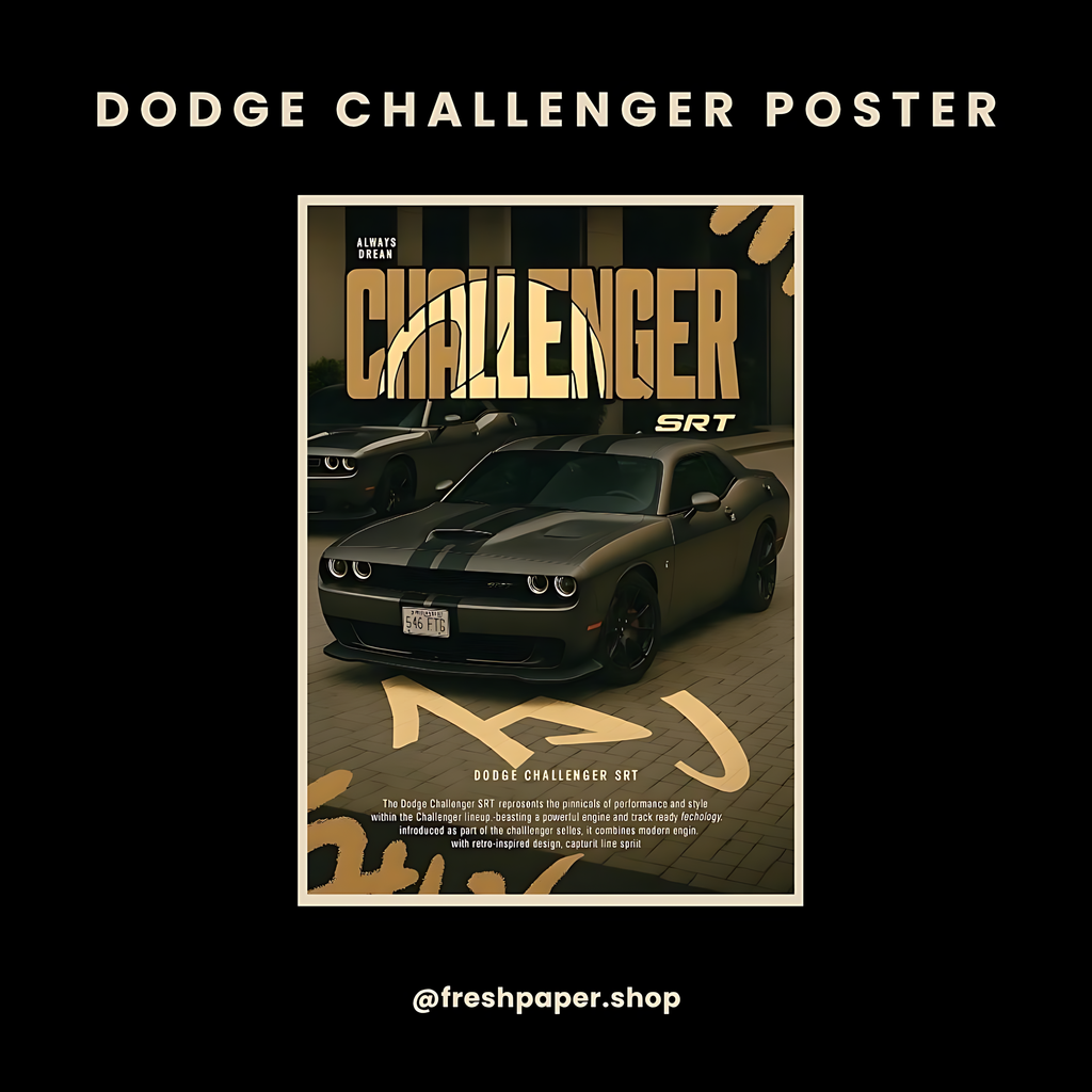 Dodge Challenger SRT Car Poster — Buy Online India | FreshPaper