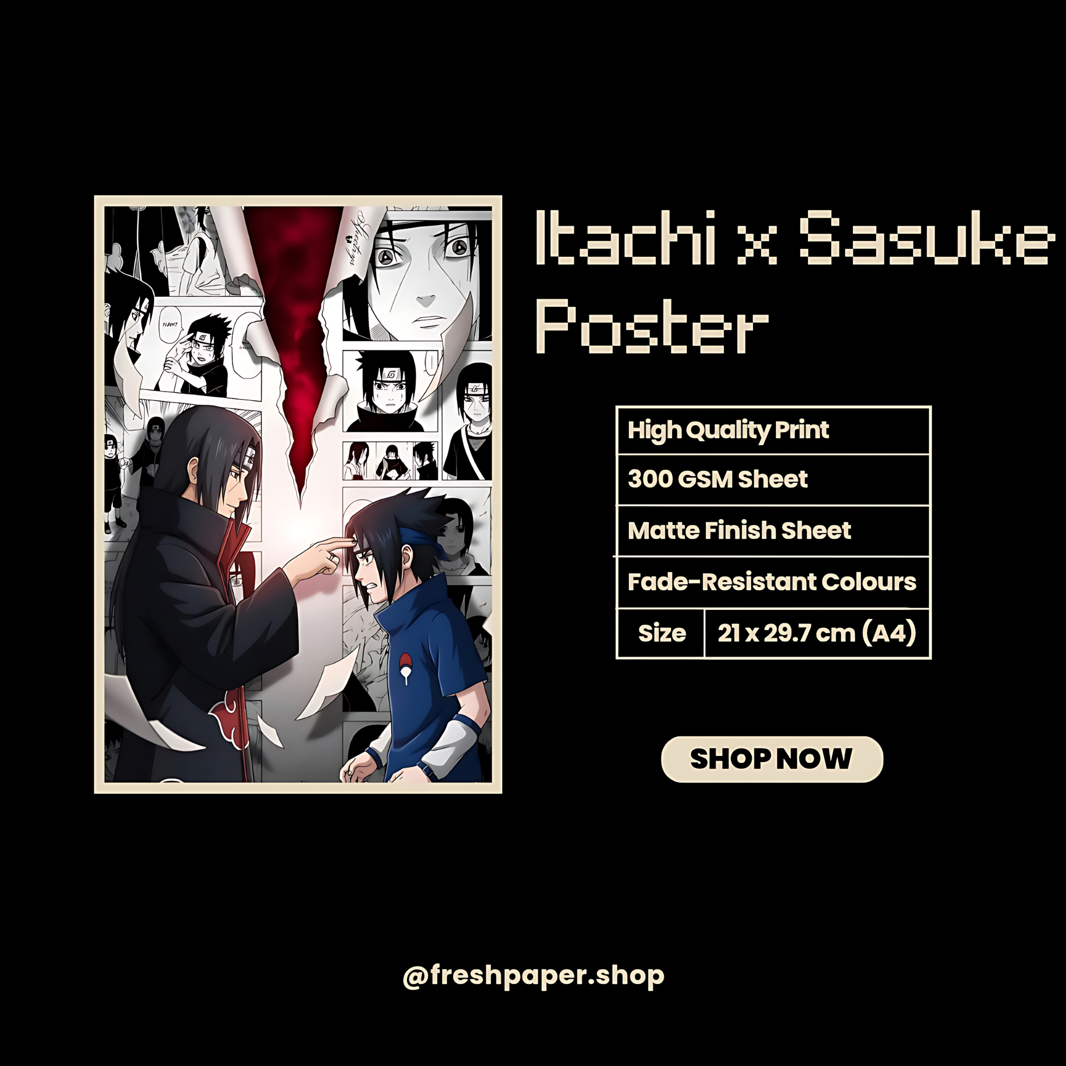 Itachi X Sasuke Poster | Naruto | Anime