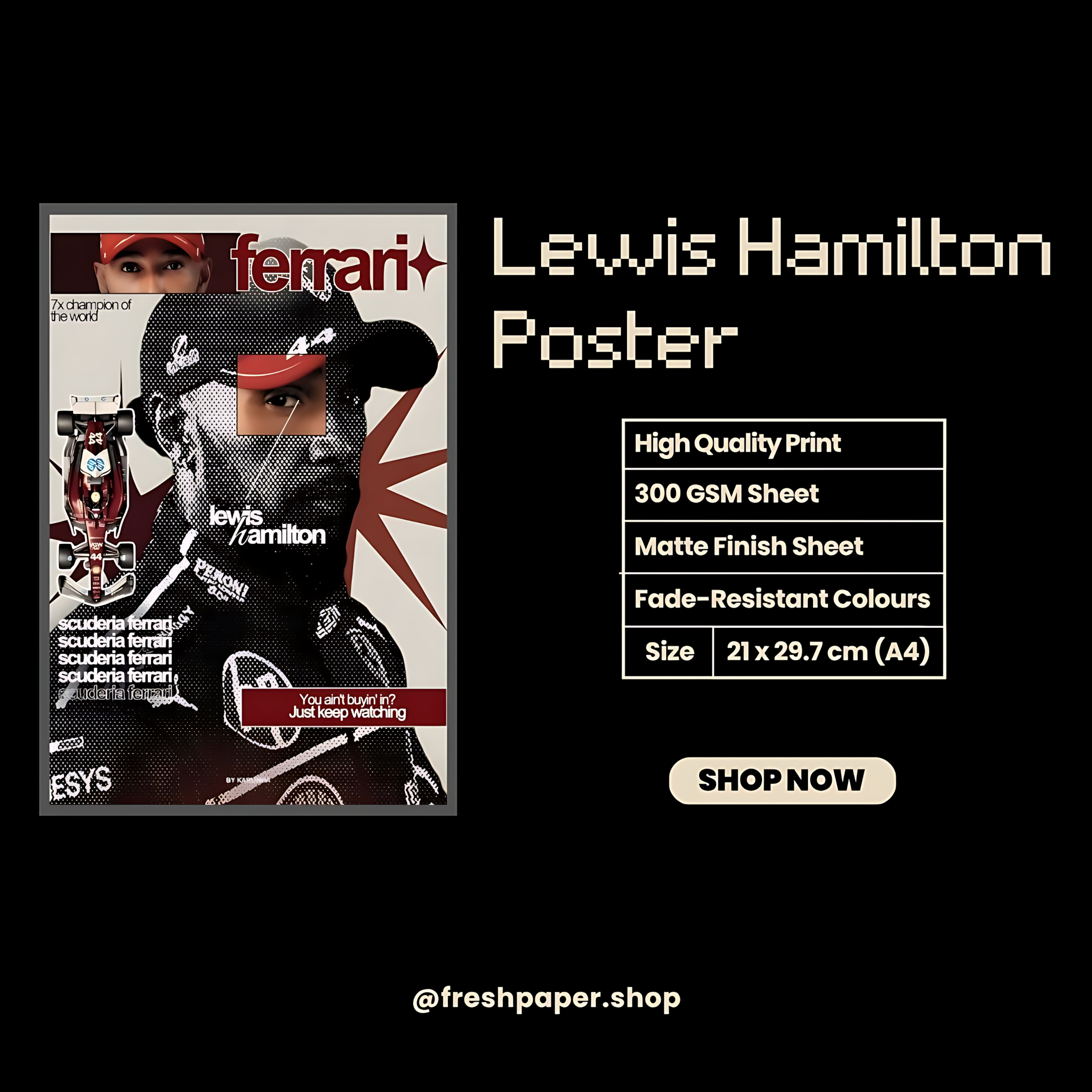Lewis Hamilton Poster | Formula 1 | Sports