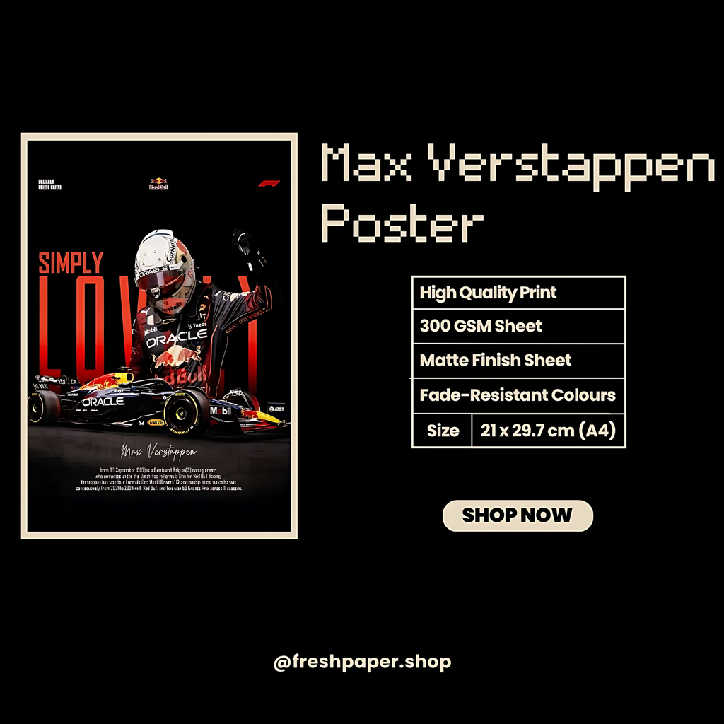 Max Verstappen Poster #1 | Formula 1 | Sports