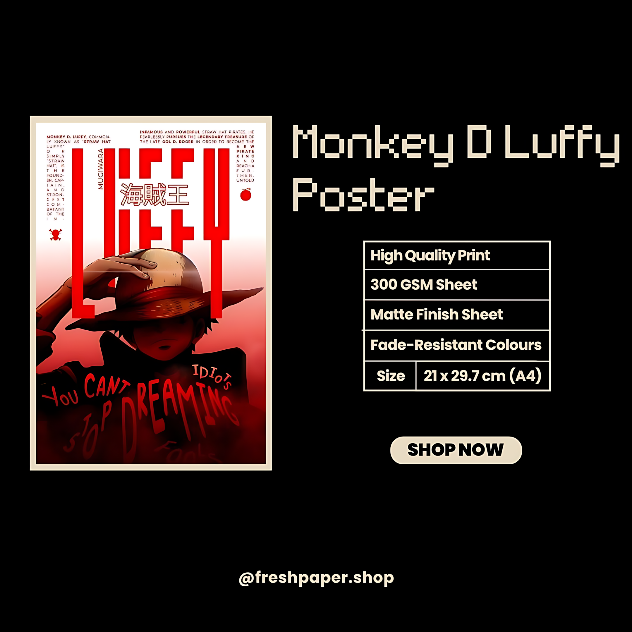 Monkey D Luffy Poster #1 | One Piece | Anime