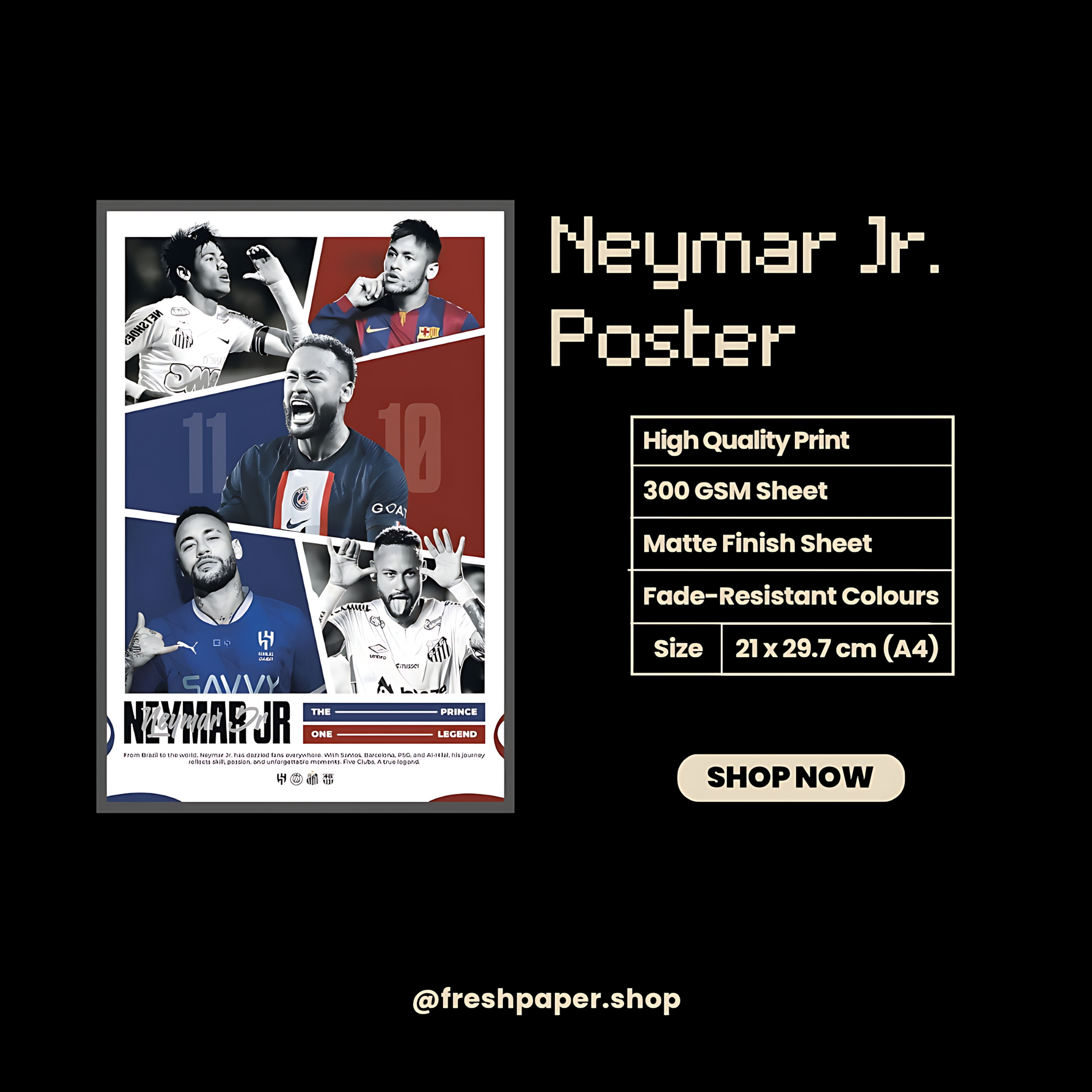 Neymar Jr. Poster #1 | Football | Sports