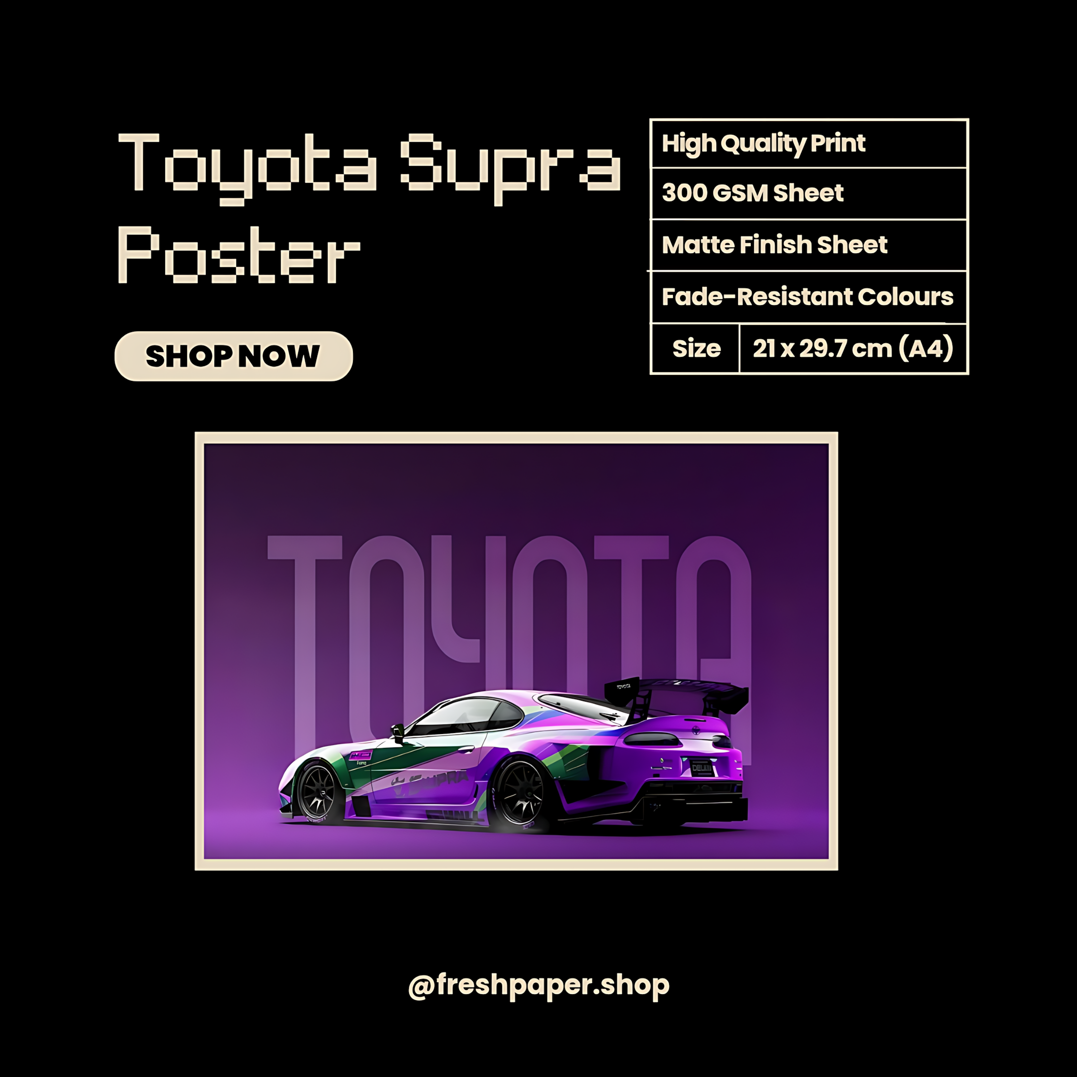 Toyota Supra Poster | Cars Posters #2