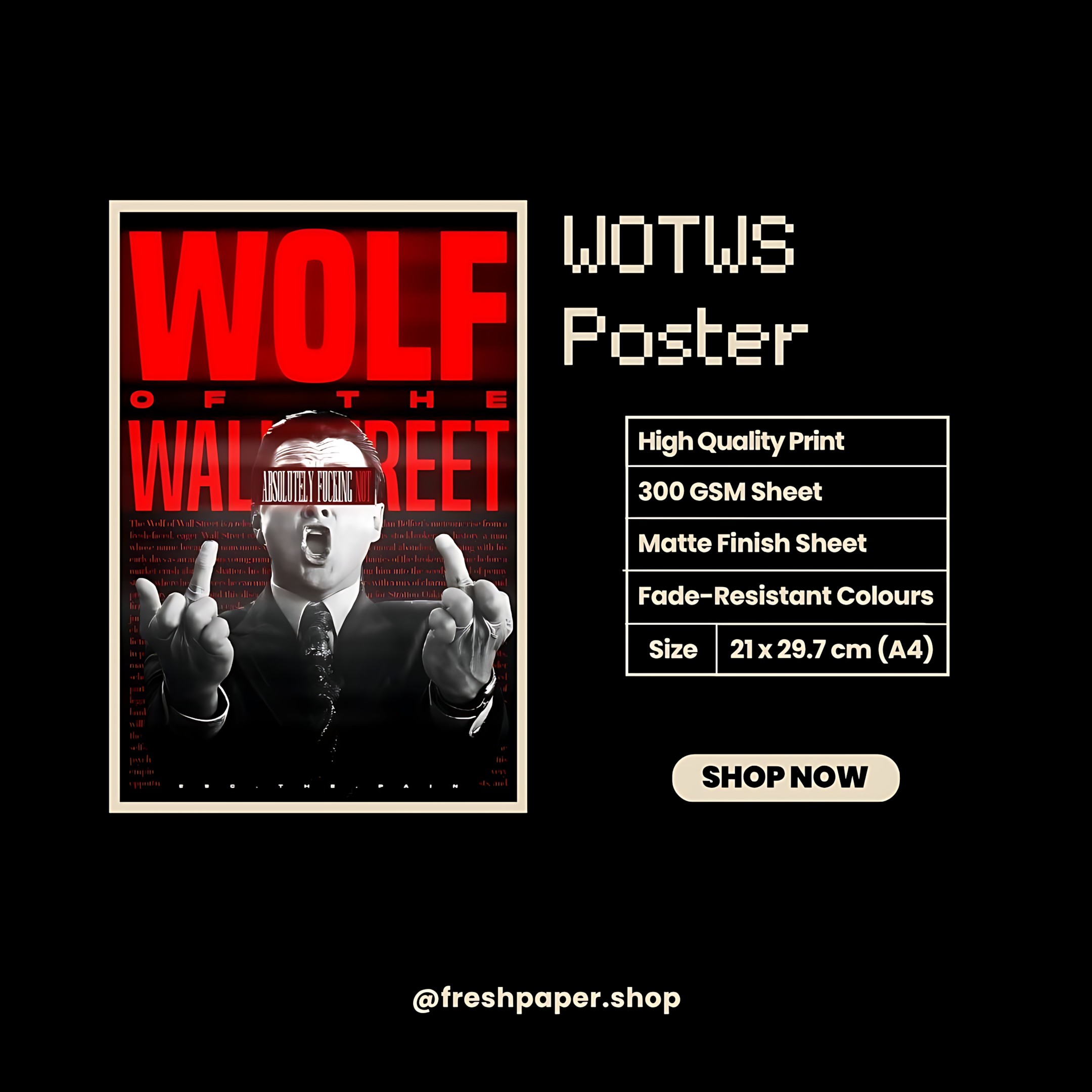 Wolf Of The Wall Street Poster | Hollywood