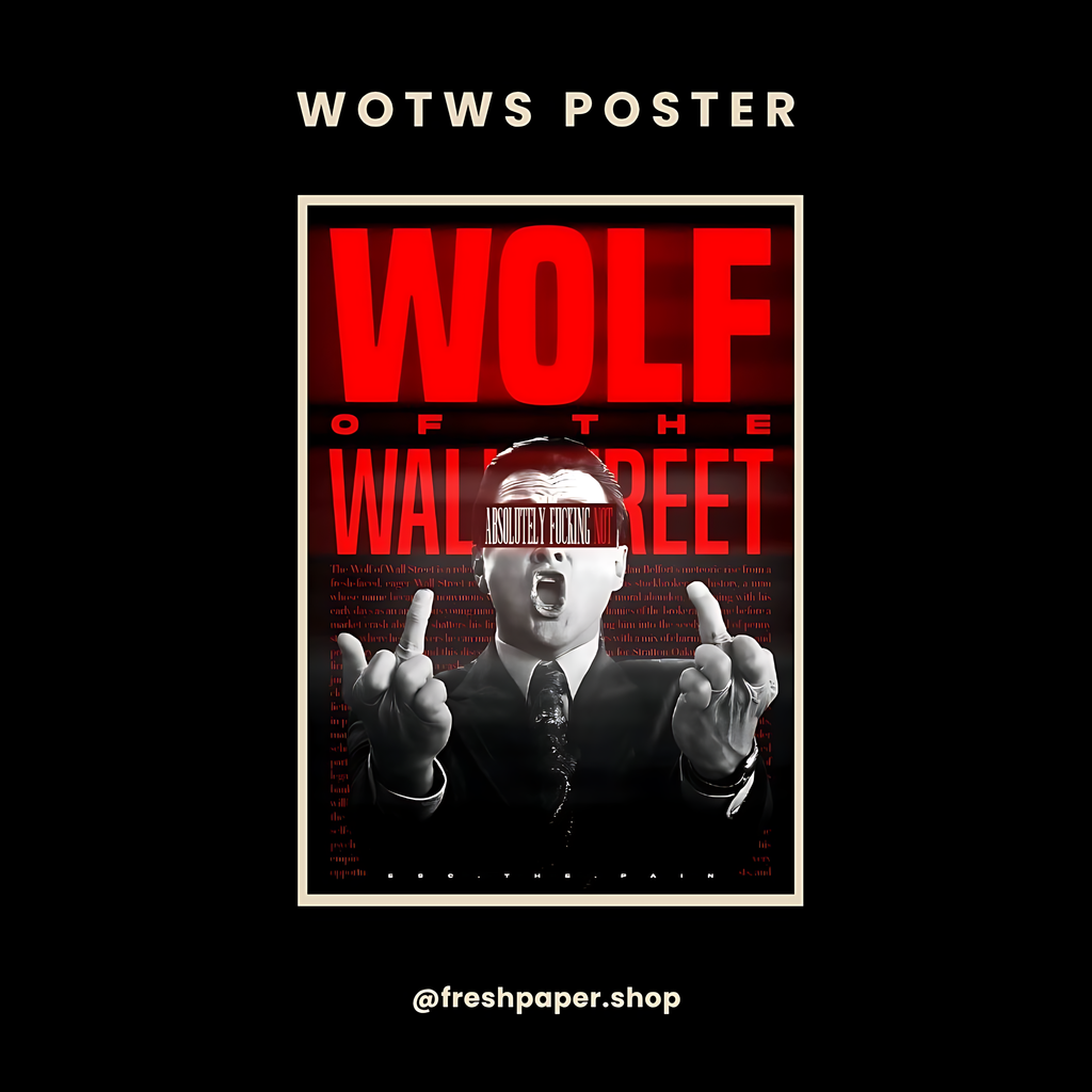Wolf of Wall Street Hollywood Movie Poster — Buy Online India | FreshPaper
