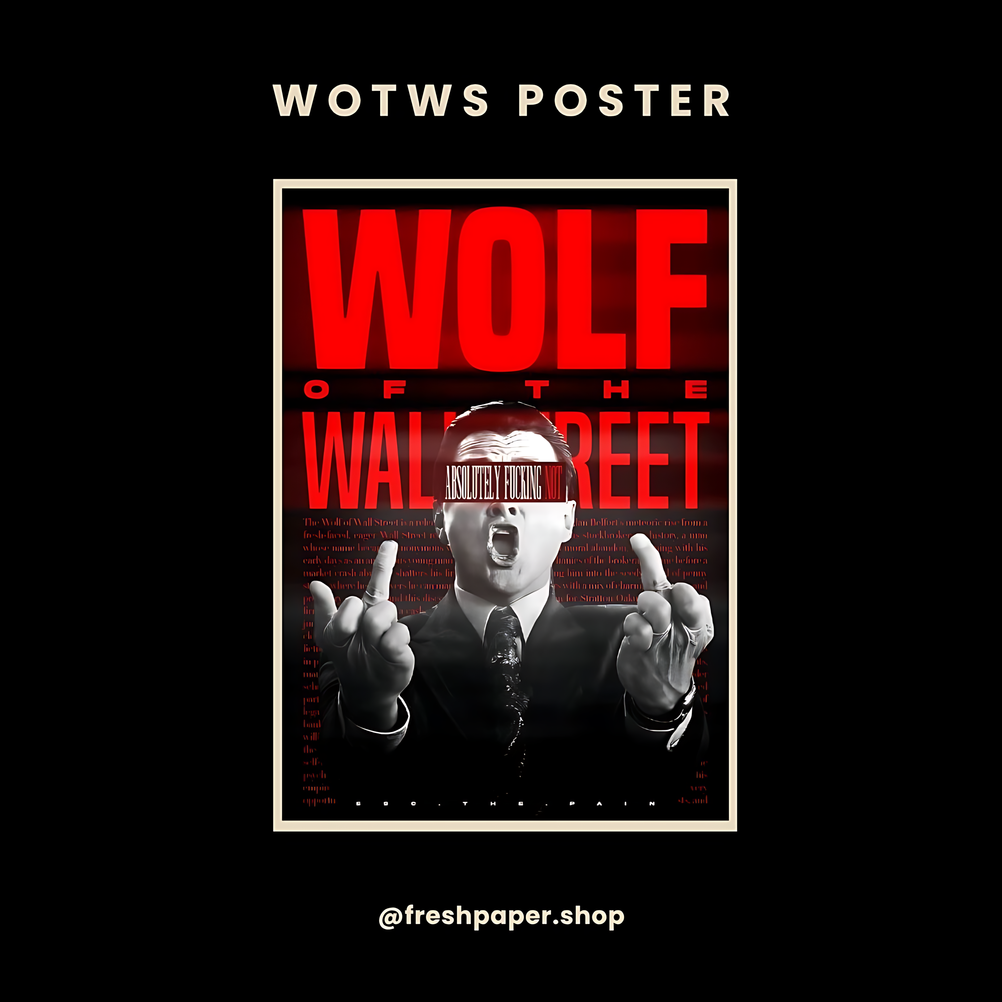Wolf of Wall Street Hollywood Movie Poster — Buy Online India | FreshPaper
