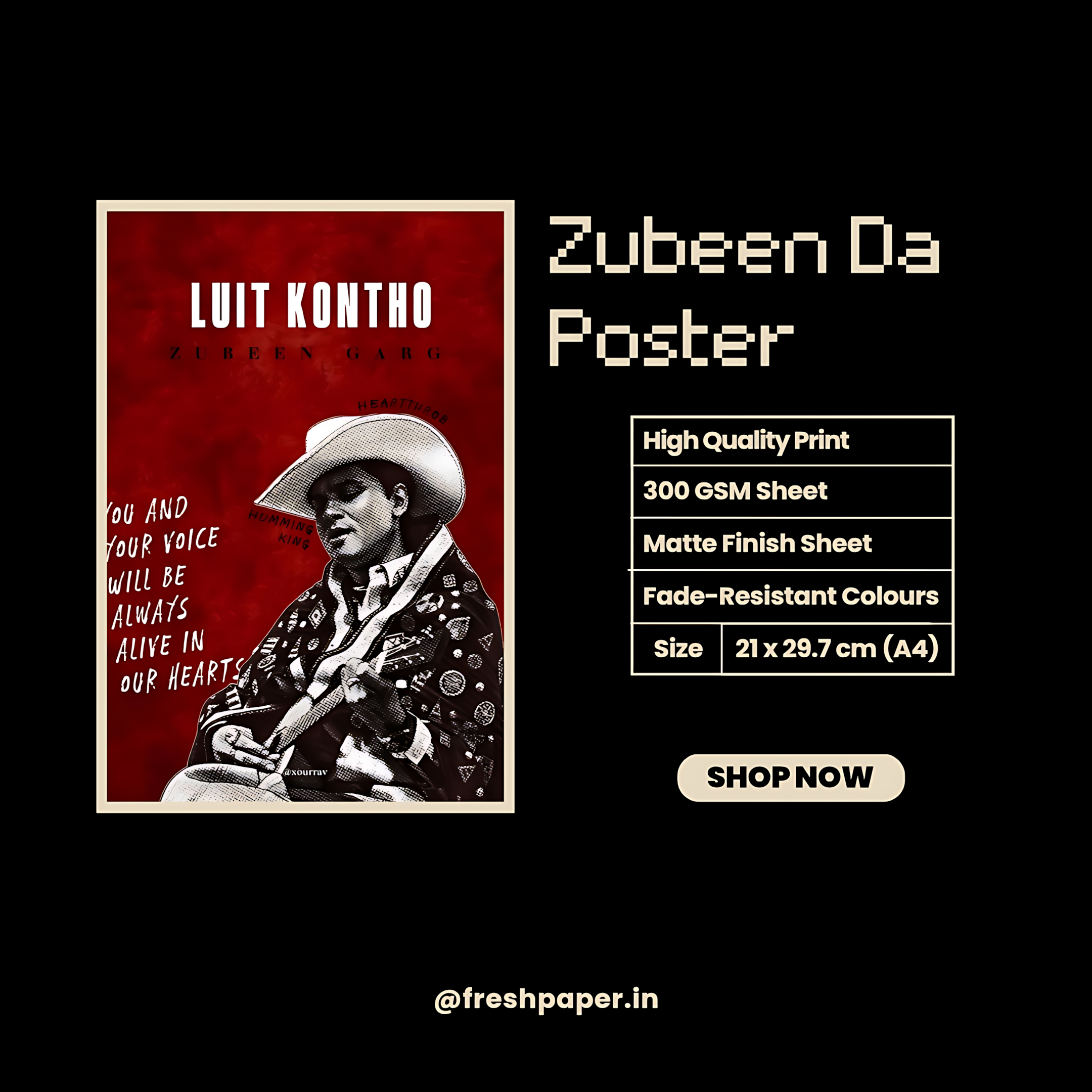 Zubeen Da Poster #1 | SInger | Celebrity