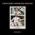 Cristiano Ronaldo poster with multiple images and text on a black background