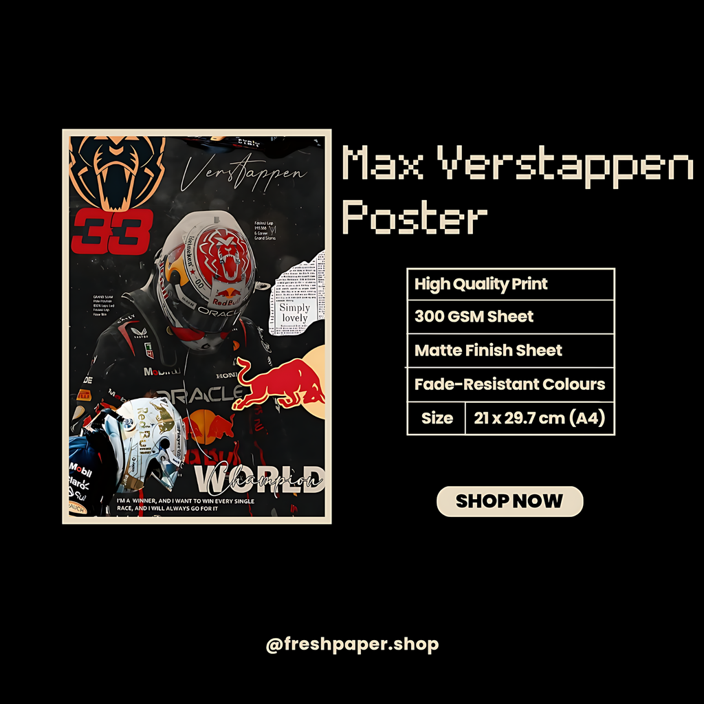 Max Verstappen Poster #2 | Formula 1 | Sports