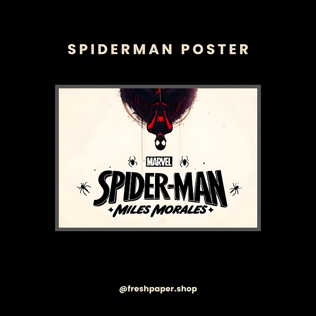 Spider-Man Miles Morales Spider-Verse Marvel Poster — Buy Online India | FreshPaper