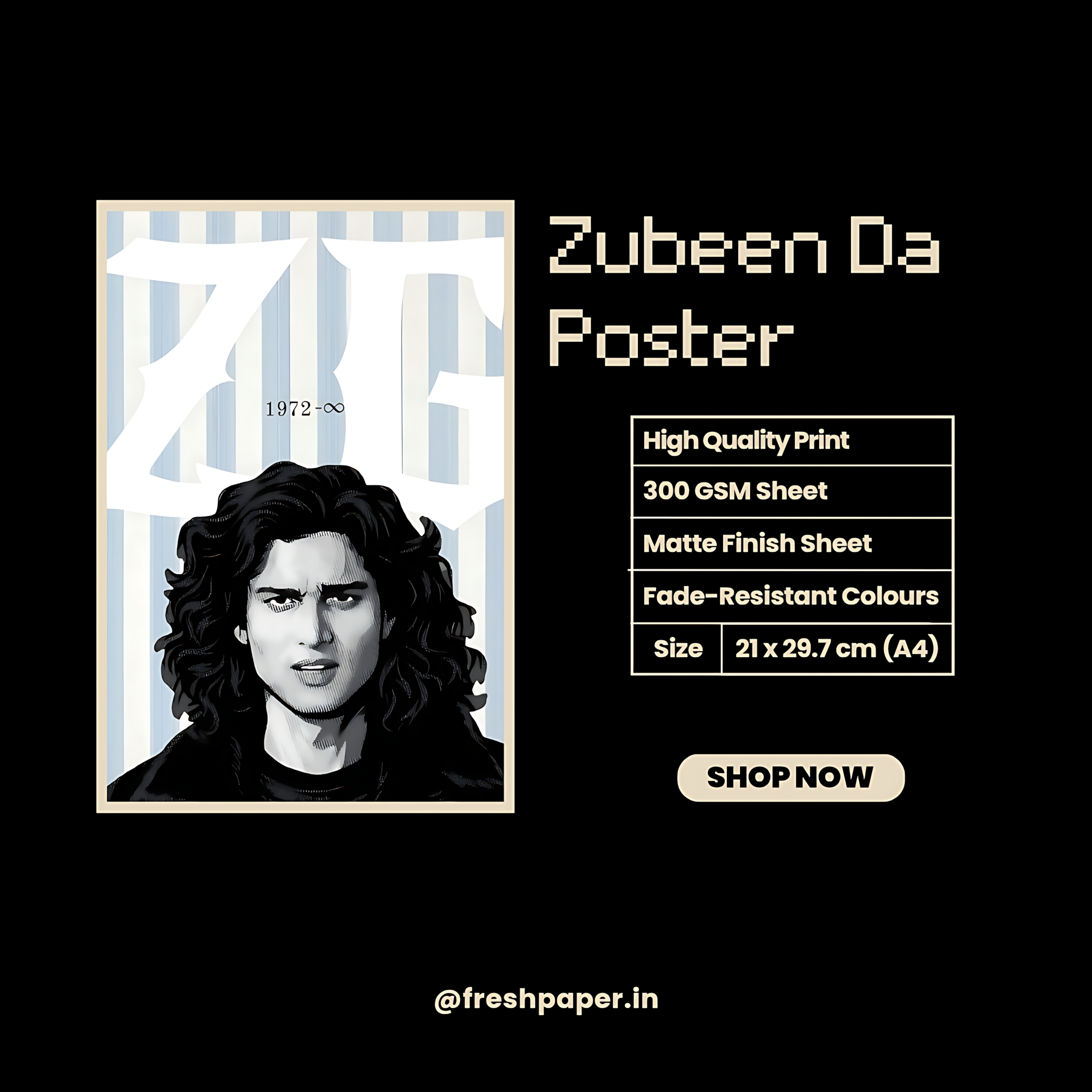 Zubeen Da Poster #2 | Singer | Celebrity