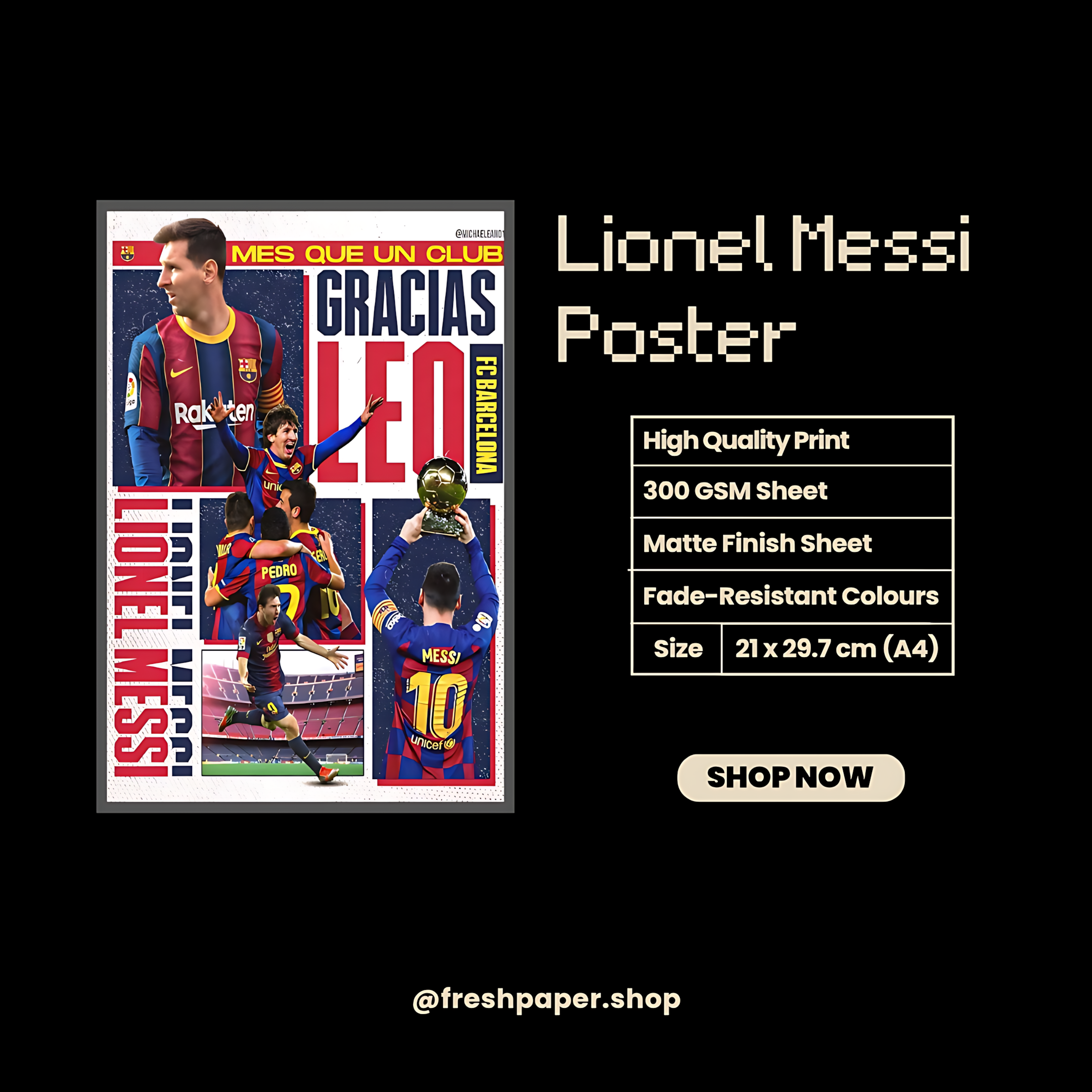 Lionel Messi Poster #3 | Football | Sports