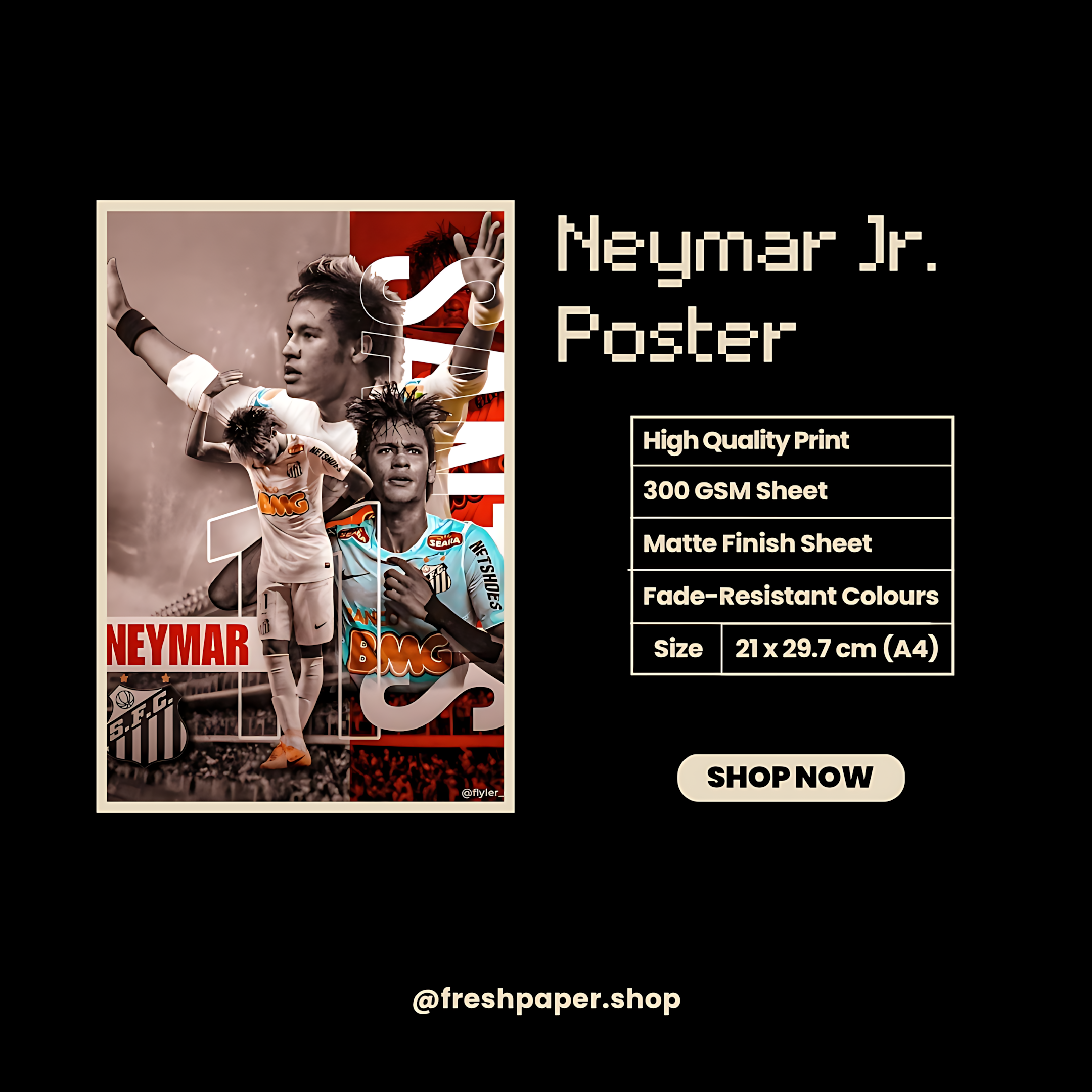 Neymar Jr Poster #3 | Football | Sports