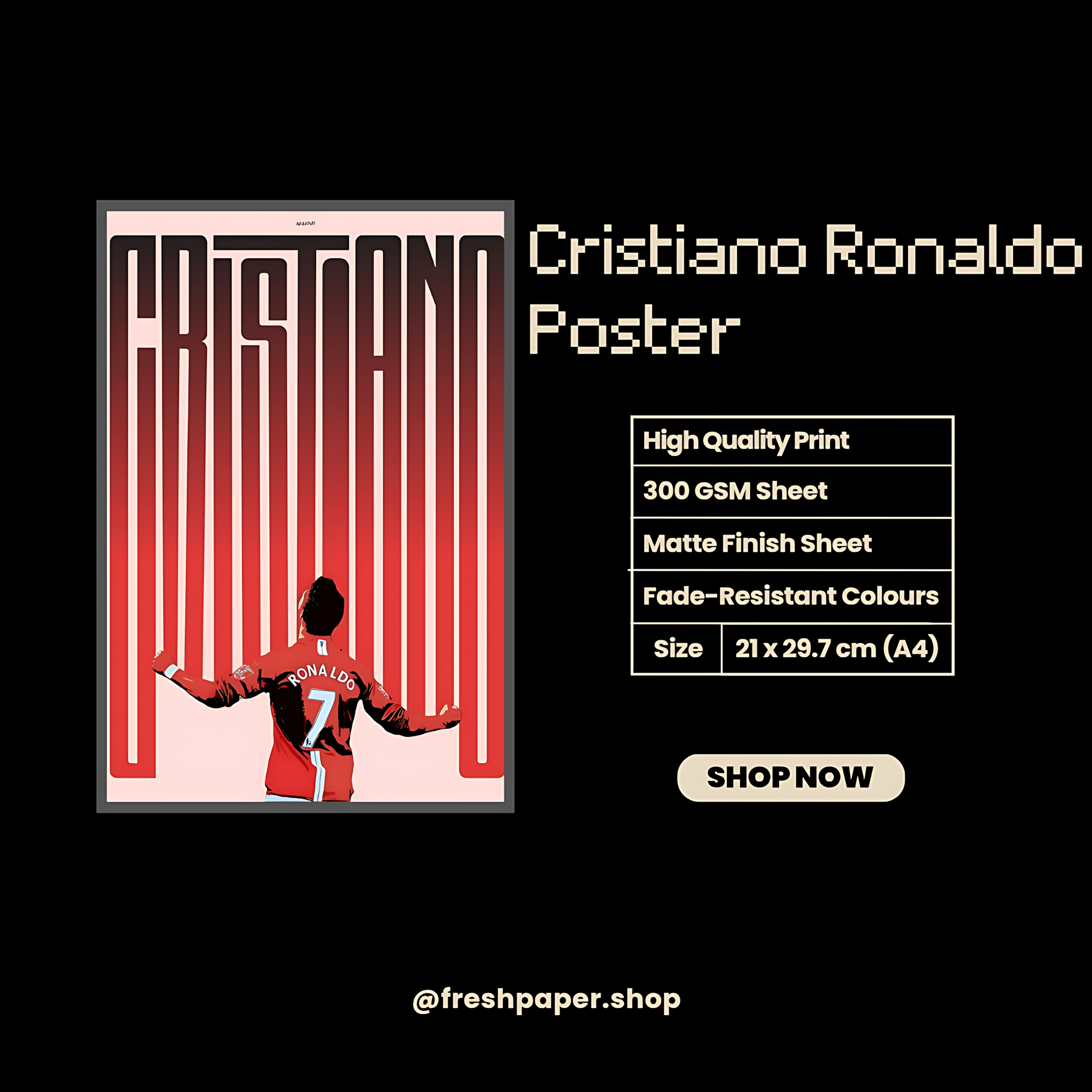Christiano Ronaldo Poster #4 | Football | Sports