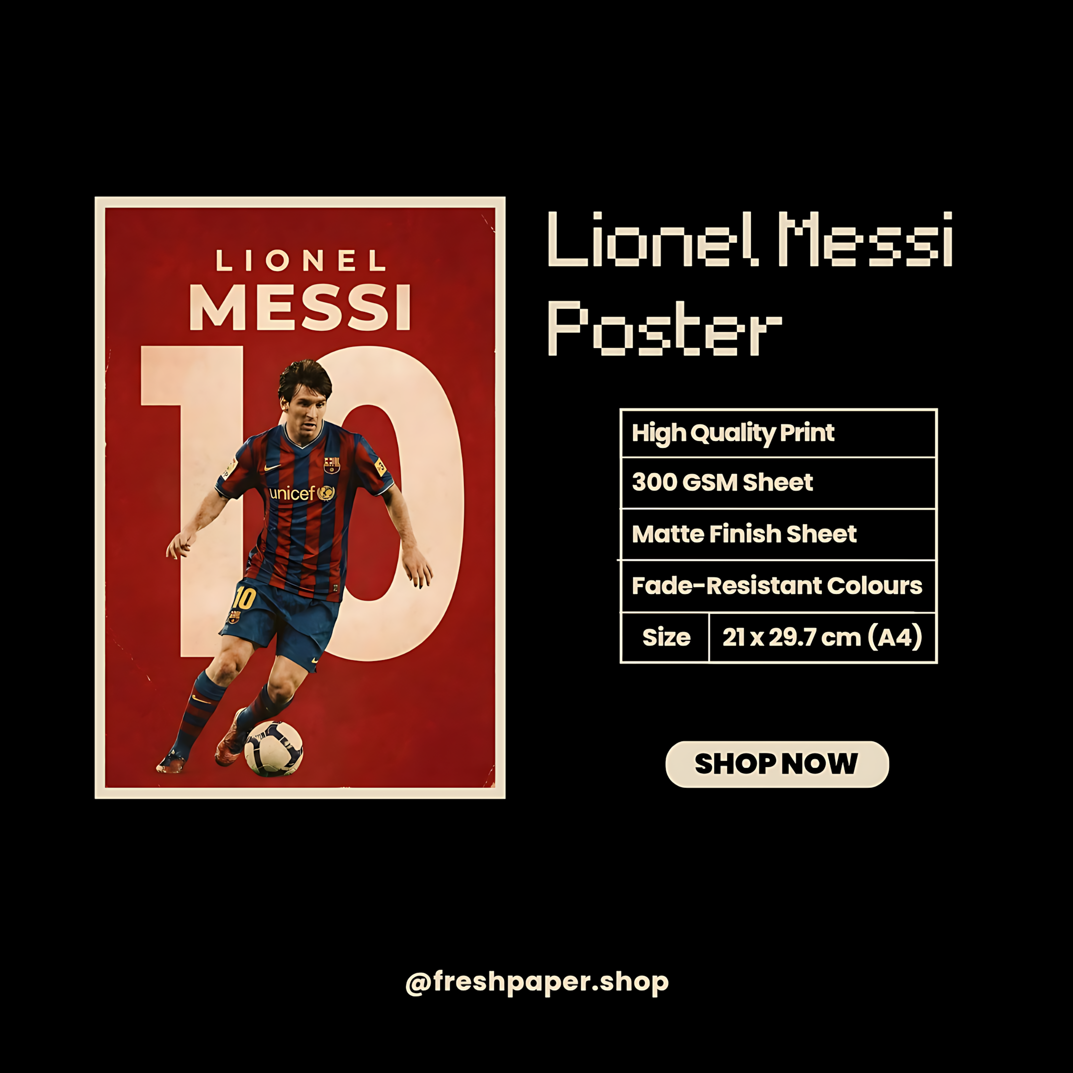 Lionel Messi Poster #4 | Football | Sports
