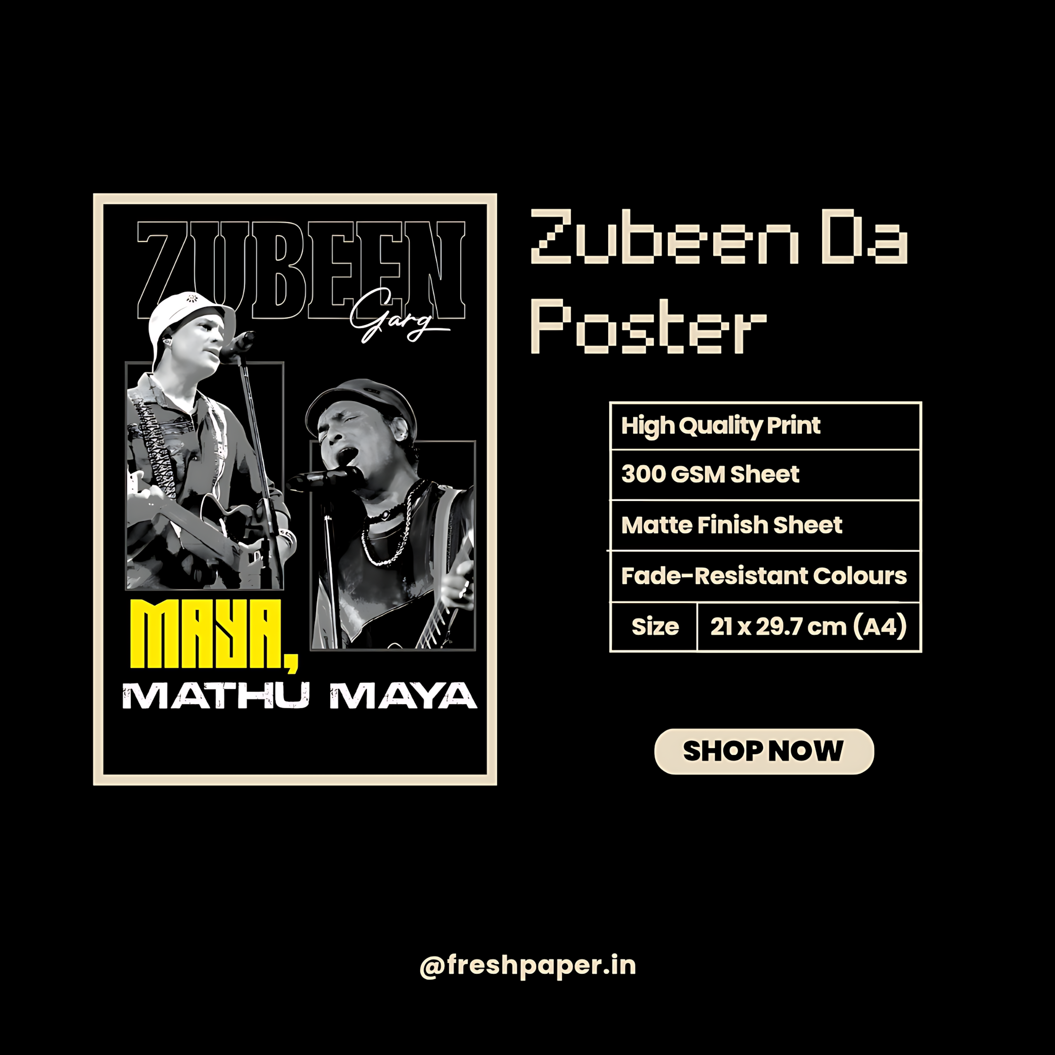 Zubeen Da Poster #4 | SInger | Celebrity