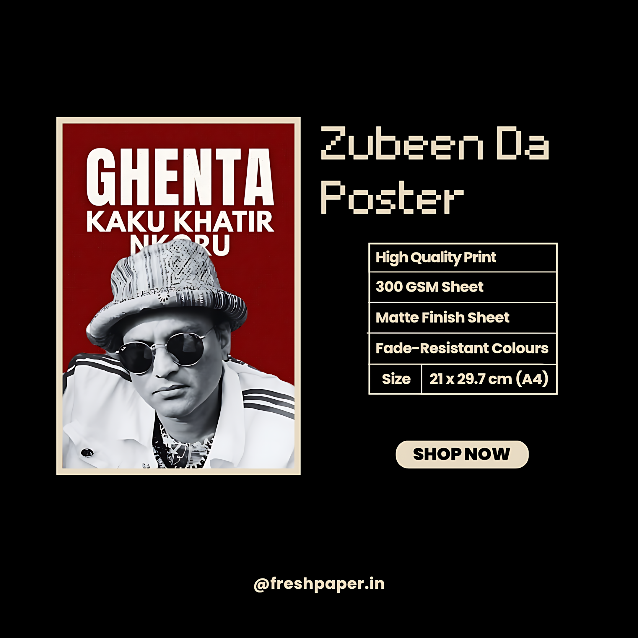 Zubeen Da Poster #5 | Singer | Celebrity