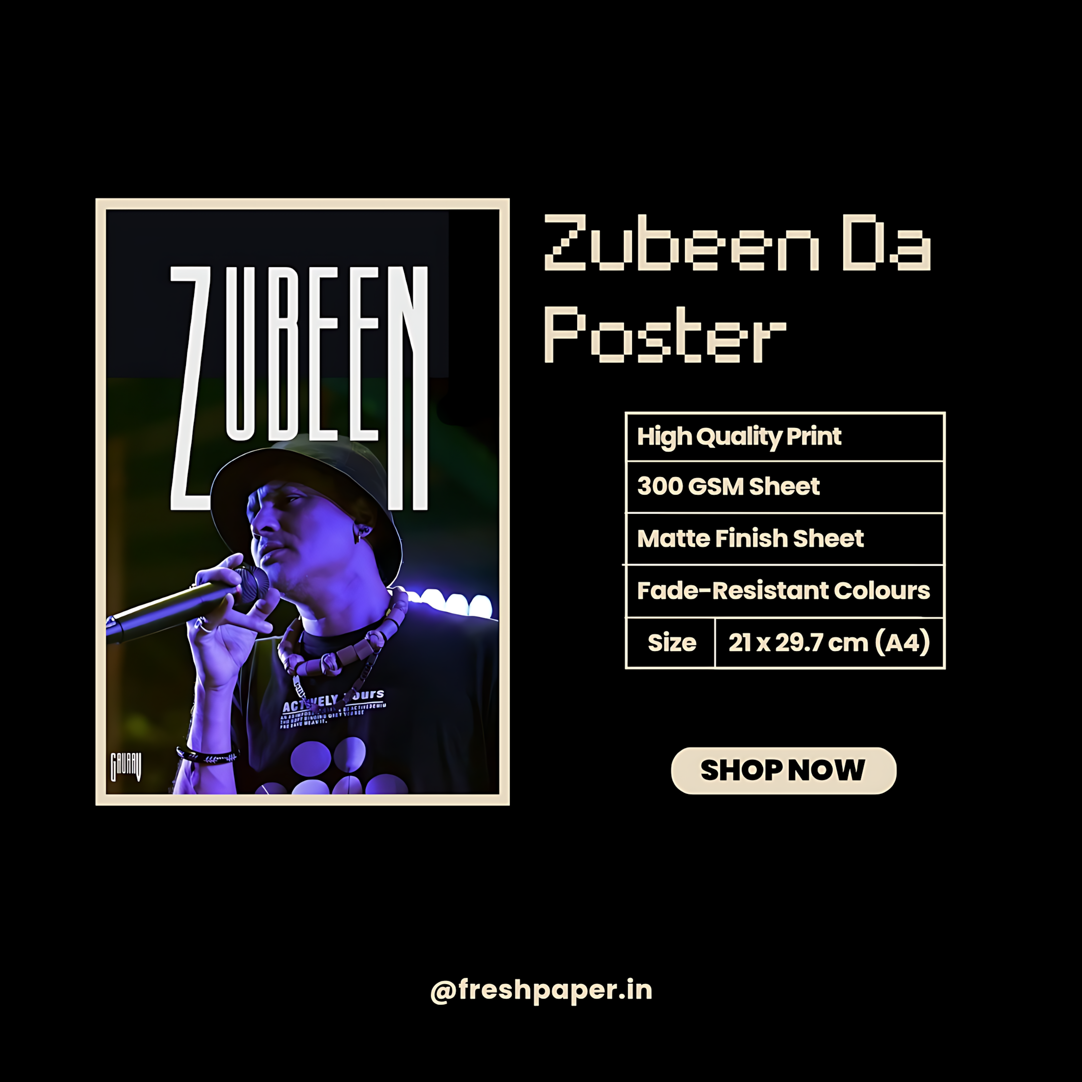 Zubeen Da Poster #6 | Singer | Celebrity
